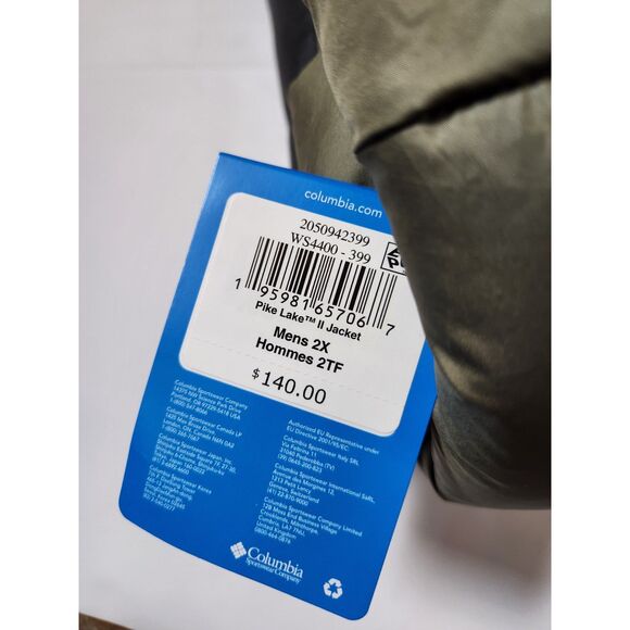 Columbia Pike Lake II Omni-Heat Jacket – Men’s 2X, Stone Green, NWT - Picture 9 of 12
